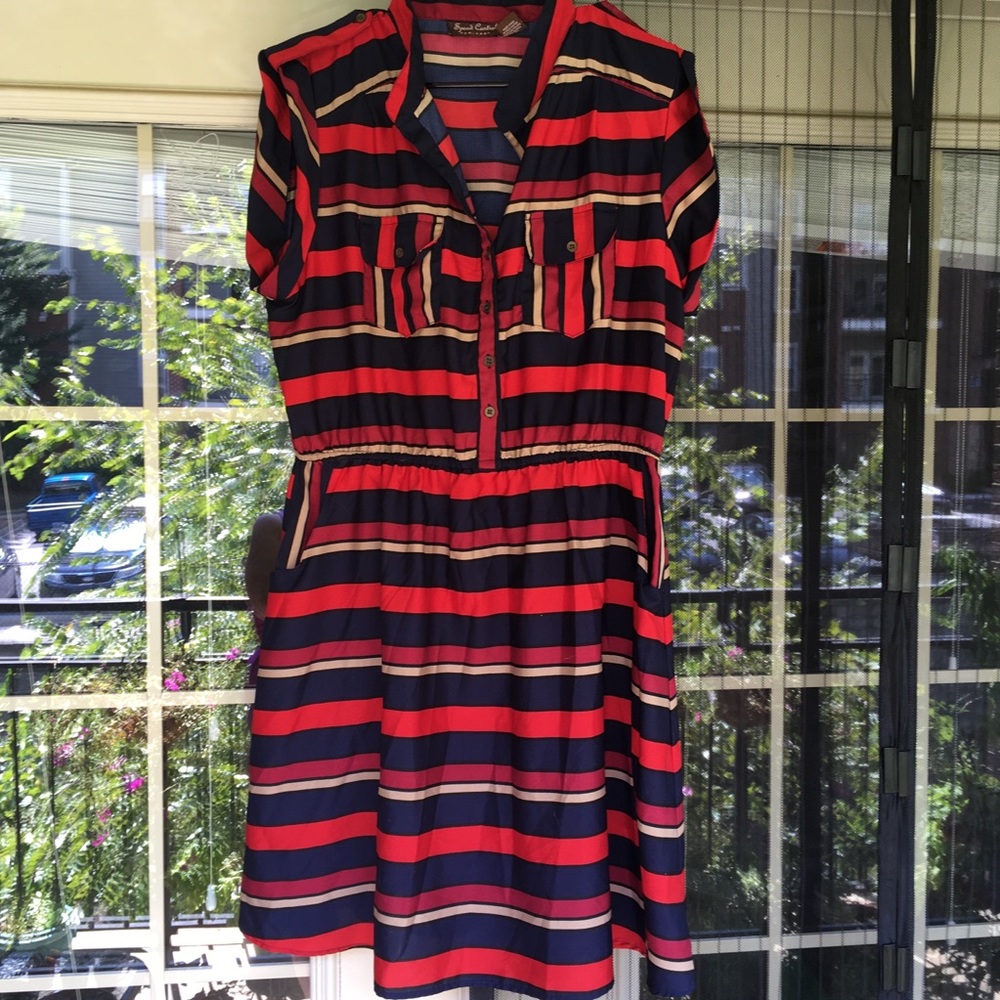 Beautiful Stripe Sleeveless Dress by Speed Control